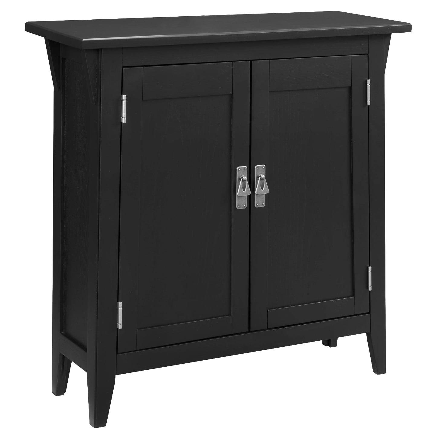 Mission Country 30" Black Freestanding Adjustable Shelf Cabinet