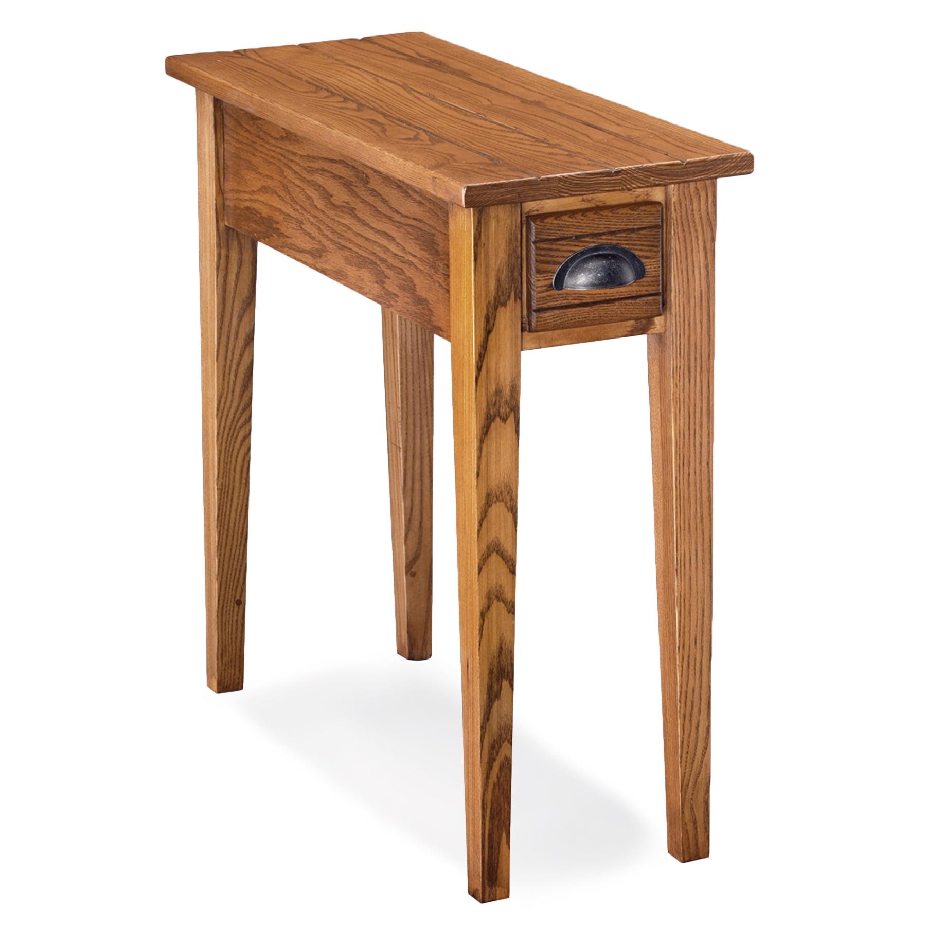 Candleglow Brown Narrow Wood End Table with Storage