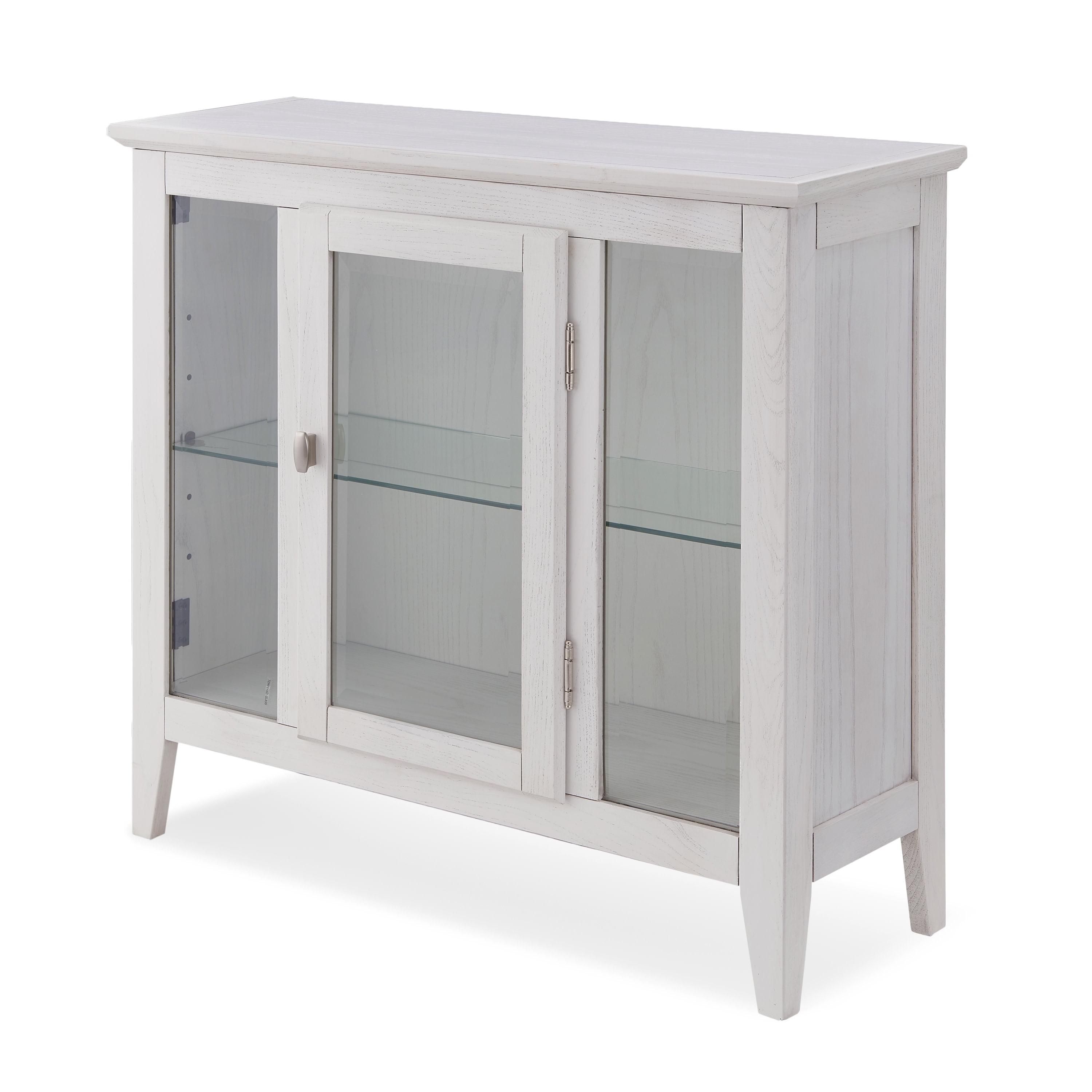 Leick Home Favorite Finds Entryway Wood Curio Cabinet in Weathered White