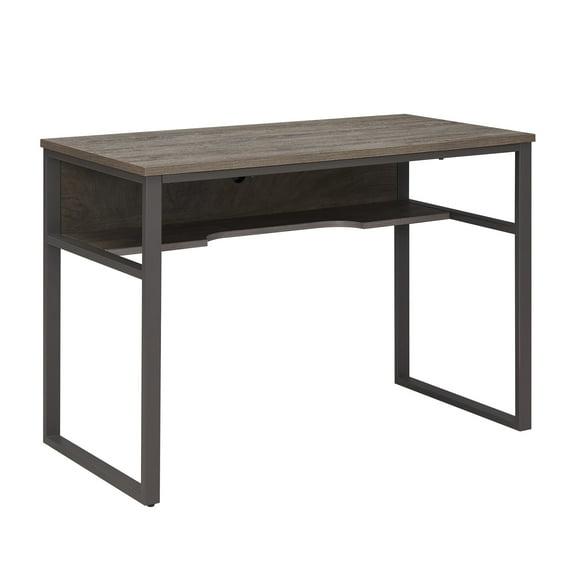 Leick Home Kona Desk in Corojo and Gunmetal Gray