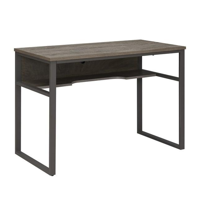 Leick Home Kona Desk in Corojo and Gunmetal Gray