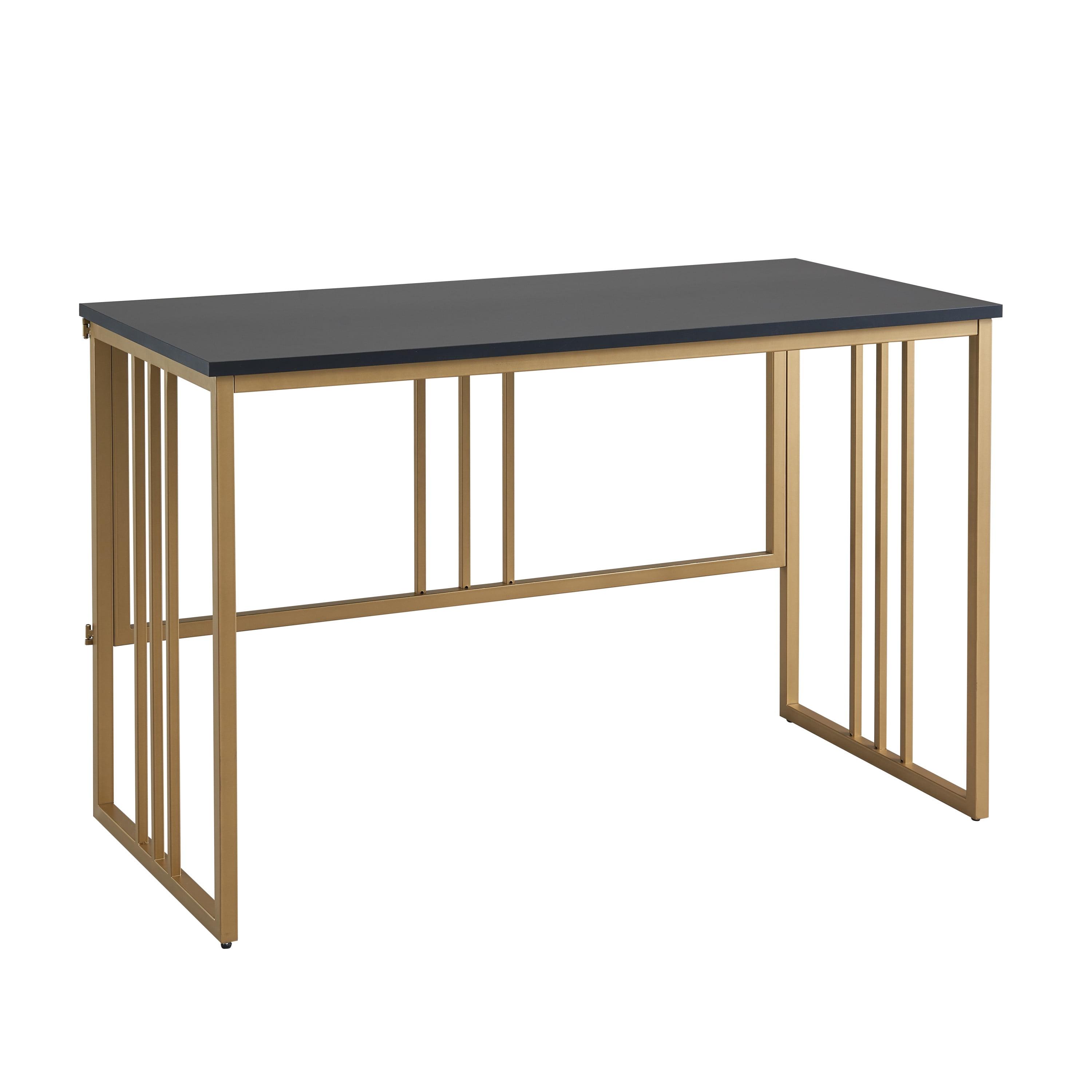 Leick Home Mission Computer Desk in Black and Gold