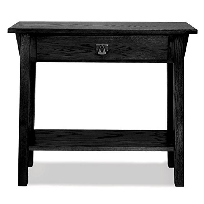 Favorite Finds Mission Hall Stand Slate Finish - Leick Home: Compact Wood Entryway Table with Drawer, CARB Certified