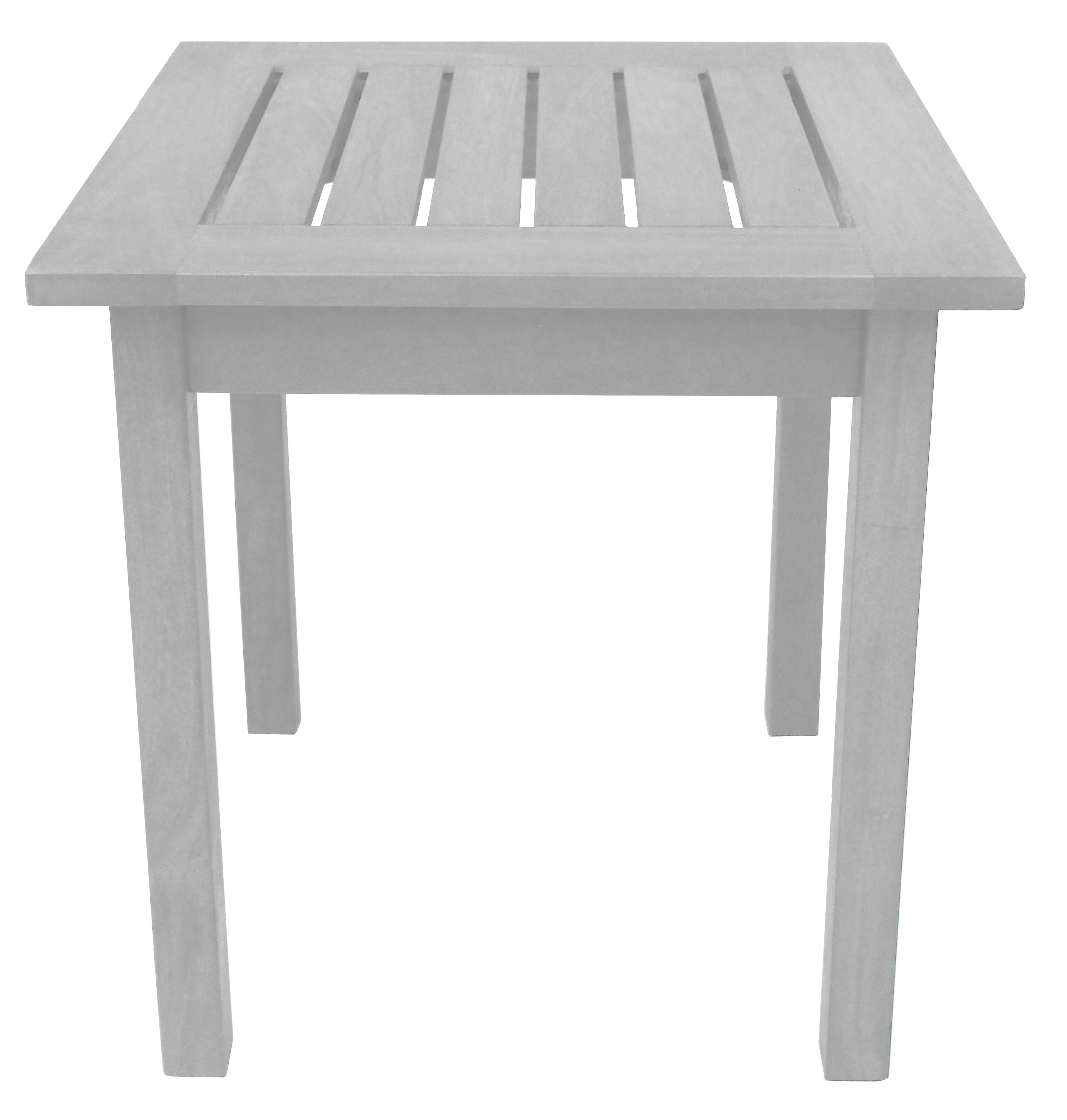 Charming Heartland Square White Wood End Table