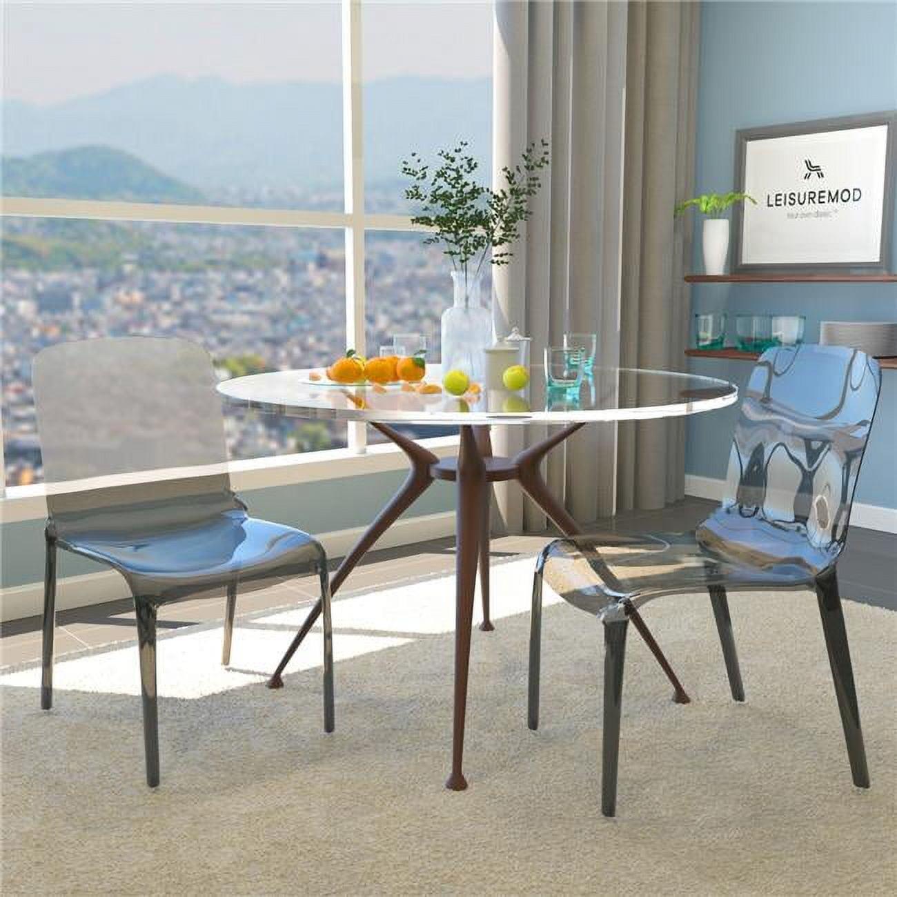 LeisureMod Murray Modern Plastic Dining Chair, Set of 2