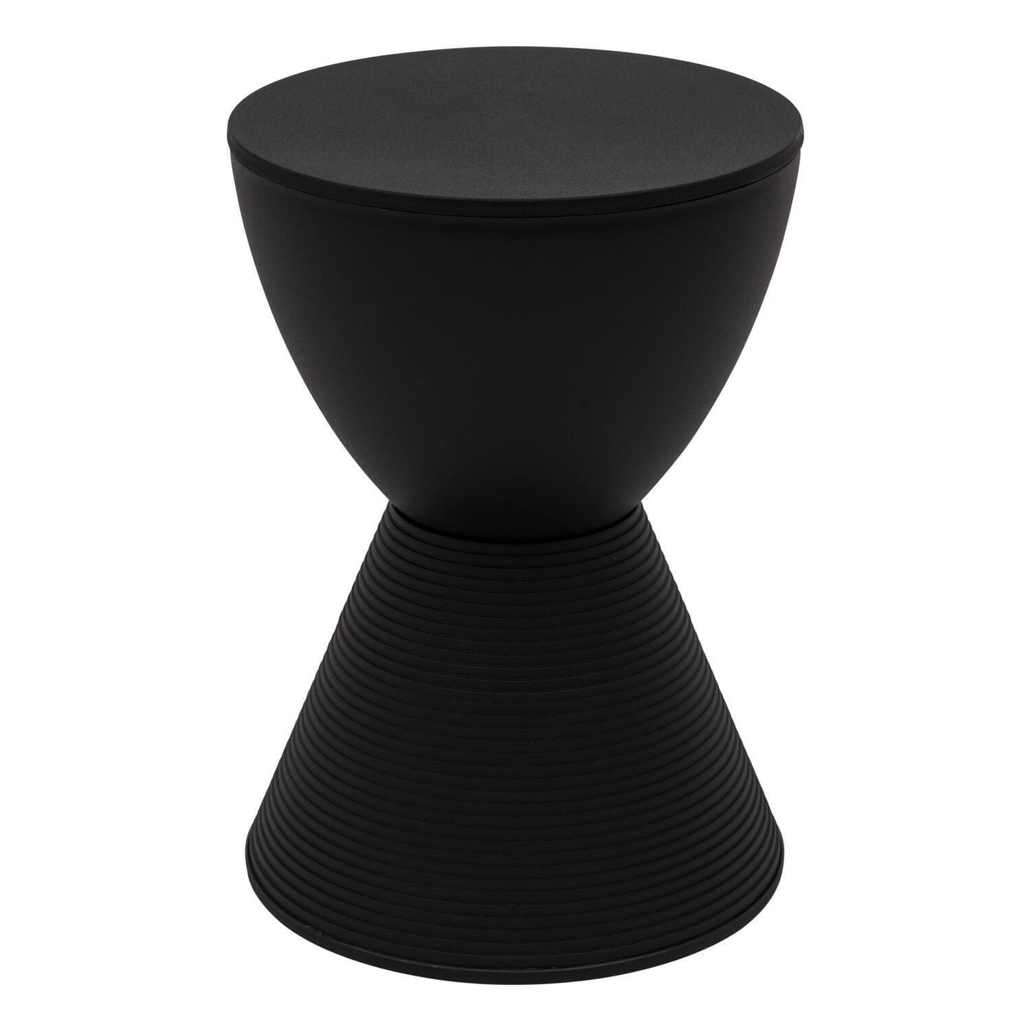 LeisureMod Boyd Modern Round Plastic Side Table