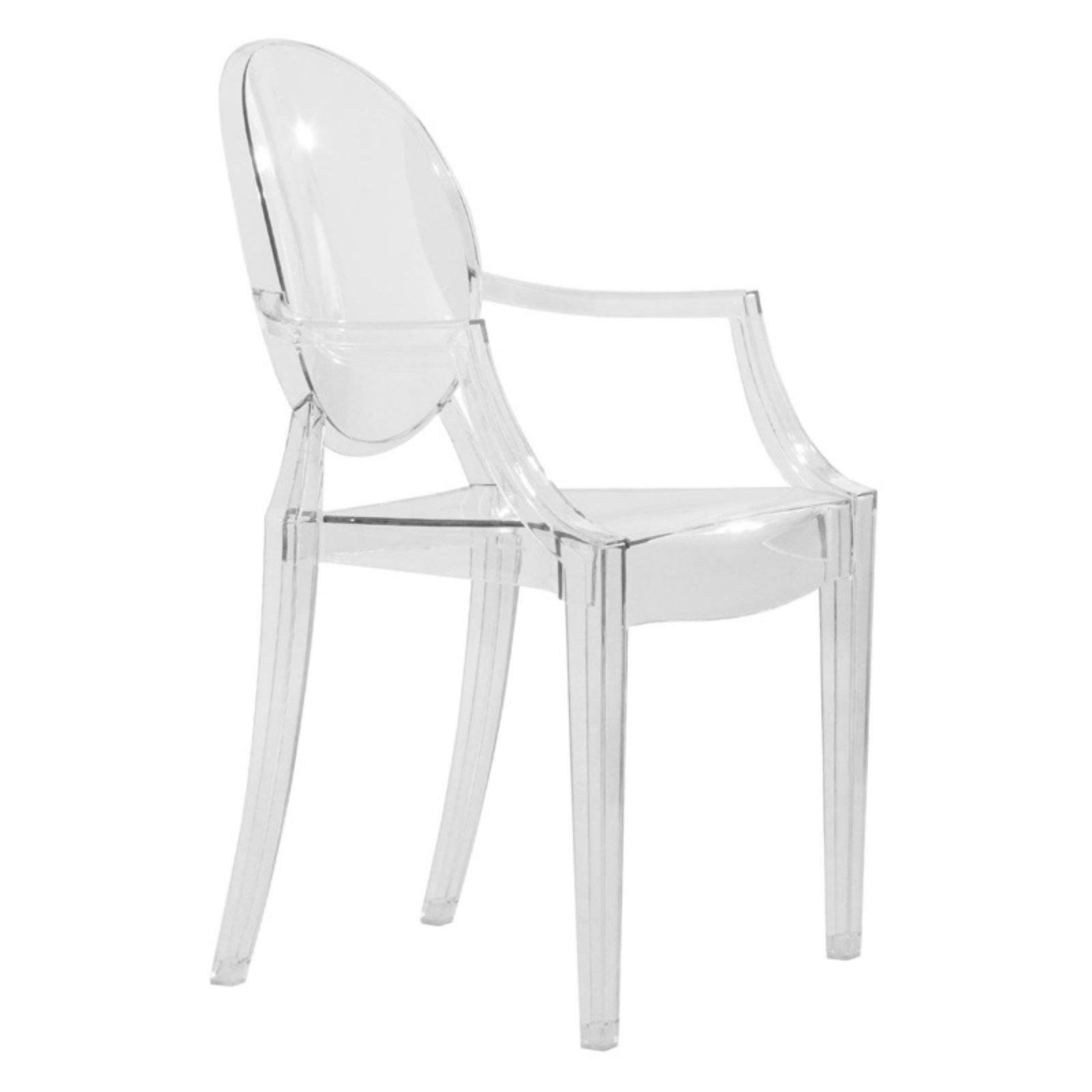 Carroll 17'' Clear Modern Acrylic Stackable Dining Chair Set of 2
