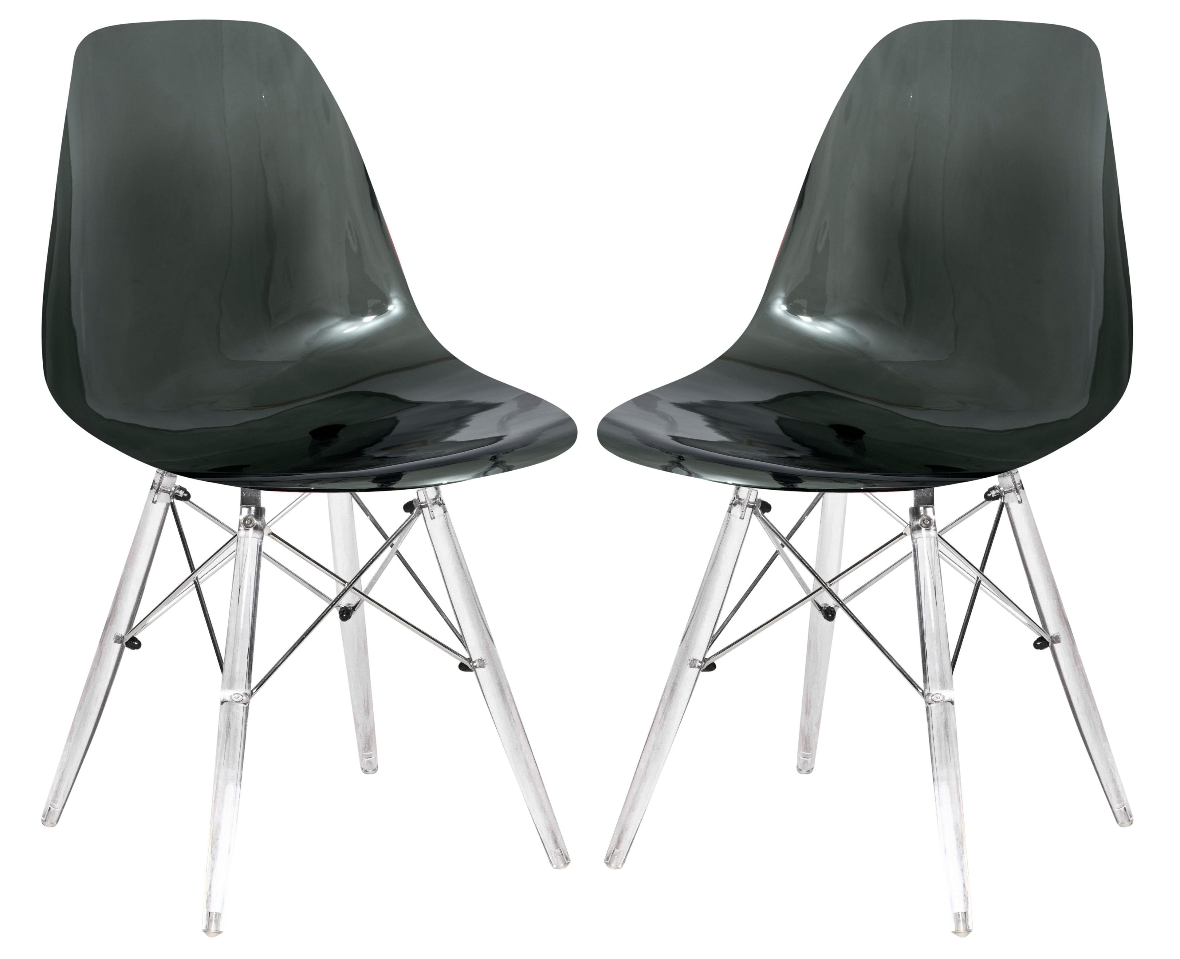 George Oliver Karen Modern Dining Side Chair with Acrylic Base (Set of 2)