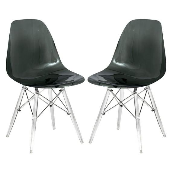 George Oliver Karen Modern Dining Side Chair with Acrylic Base (Set of 2)
