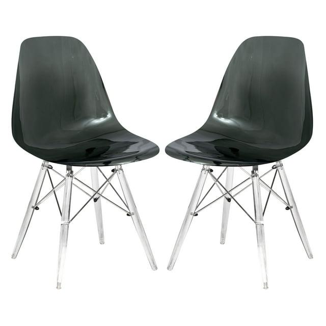 George Oliver Karen Modern Dining Side Chair with Acrylic Base (Set of 2)