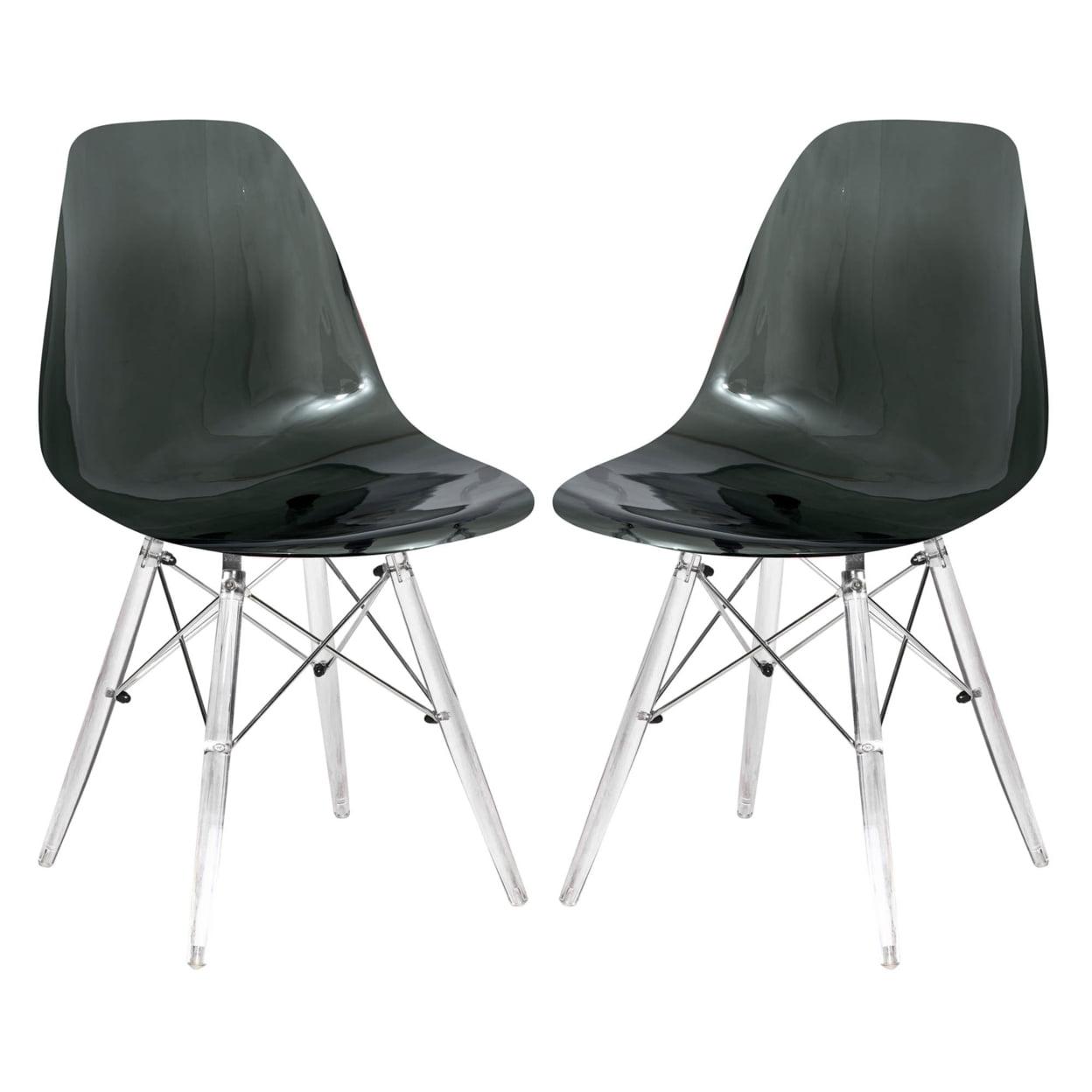George Oliver Karen Modern Dining Side Chair with Acrylic Base (Set of 2)