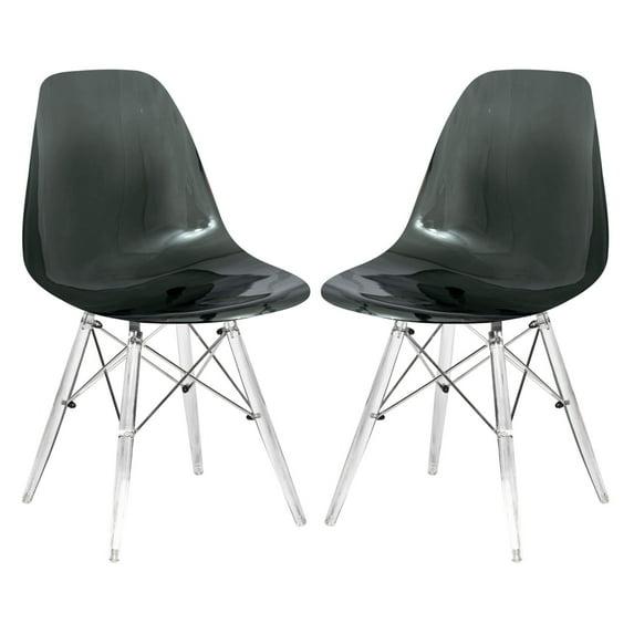 George Oliver Karen Modern Dining Side Chair with Acrylic Base (Set of 2)