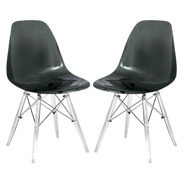 George Oliver Karen Modern Dining Side Chair with Acrylic Base (Set of 2)