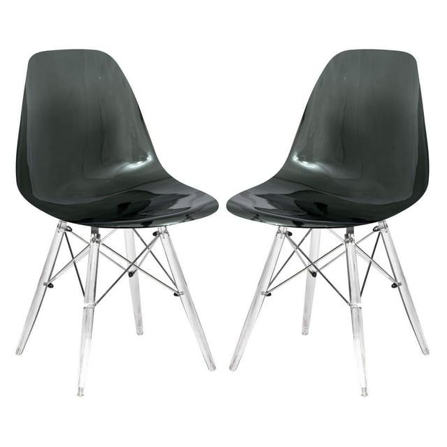 George Oliver Karen Modern Dining Side Chair with Acrylic Base (Set of 2)