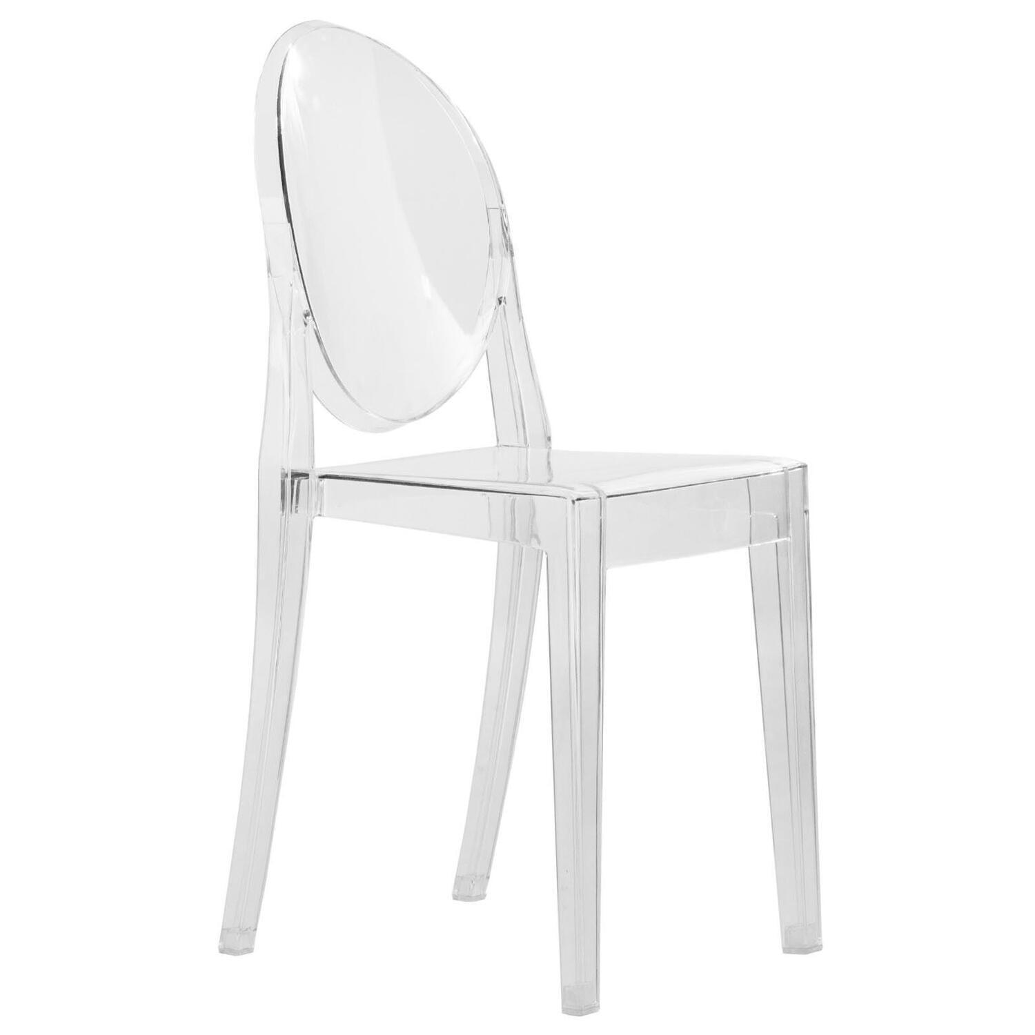 Marion Transparent Acrylic Armless Chair - Clear