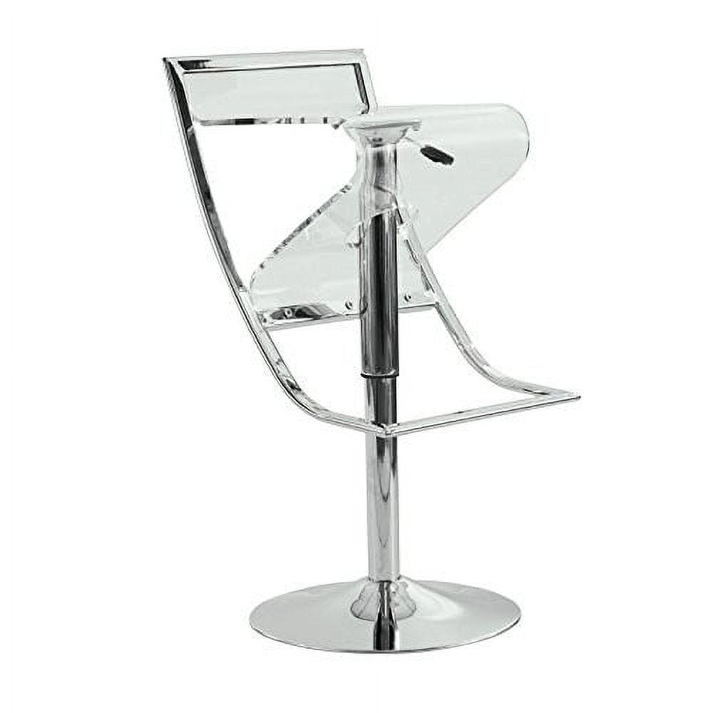 Napoli Clear Acrylic Adjustable Swivel Bar Stool