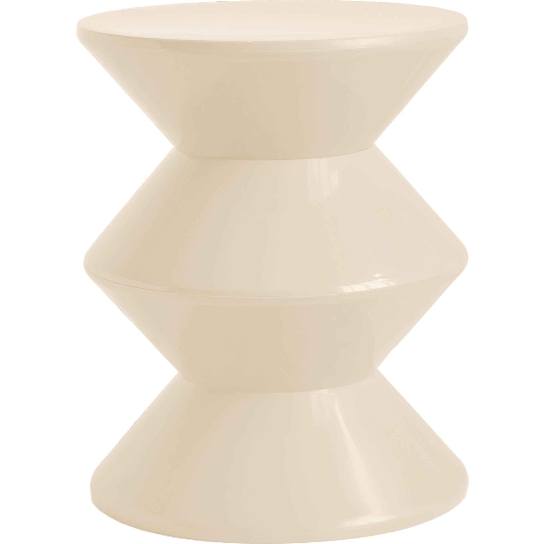 LeisureMod Aura Modern Plastic Side End Table – Stylish, Durable Table for Living Room, Bedroom, Office, and Indoor Spaces, Contemporary Home Decor