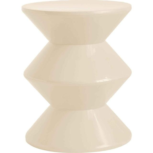 LeisureMod Aura Modern Plastic Side End Table – Stylish, Durable Table for Living Room, Bedroom, Office, and Indoor Spaces, Contemporary Home Decor