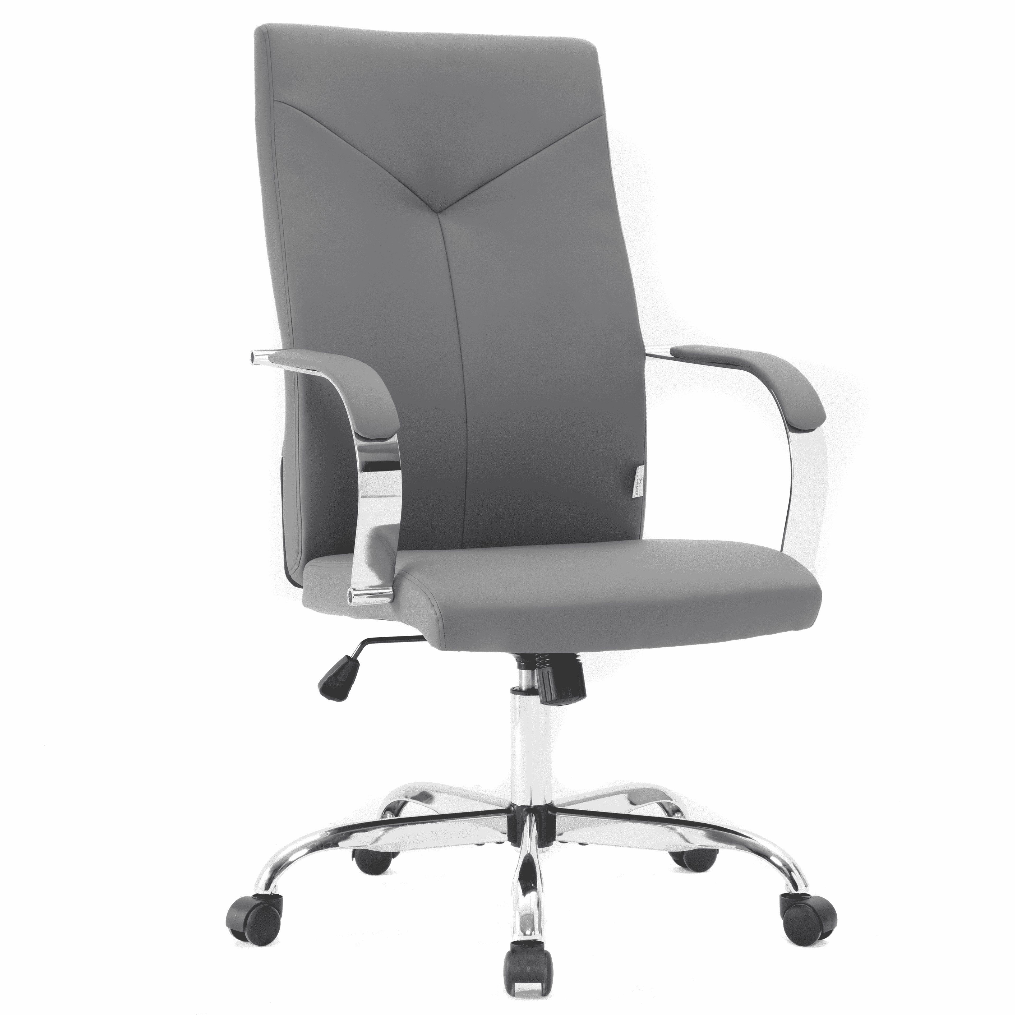 Sonora High-Back Executive Leather Swivel Chair in Gray