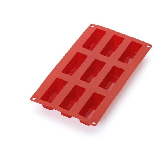 Lekue Silicone 9 Cavity Mini Cake Baking Mold, Red