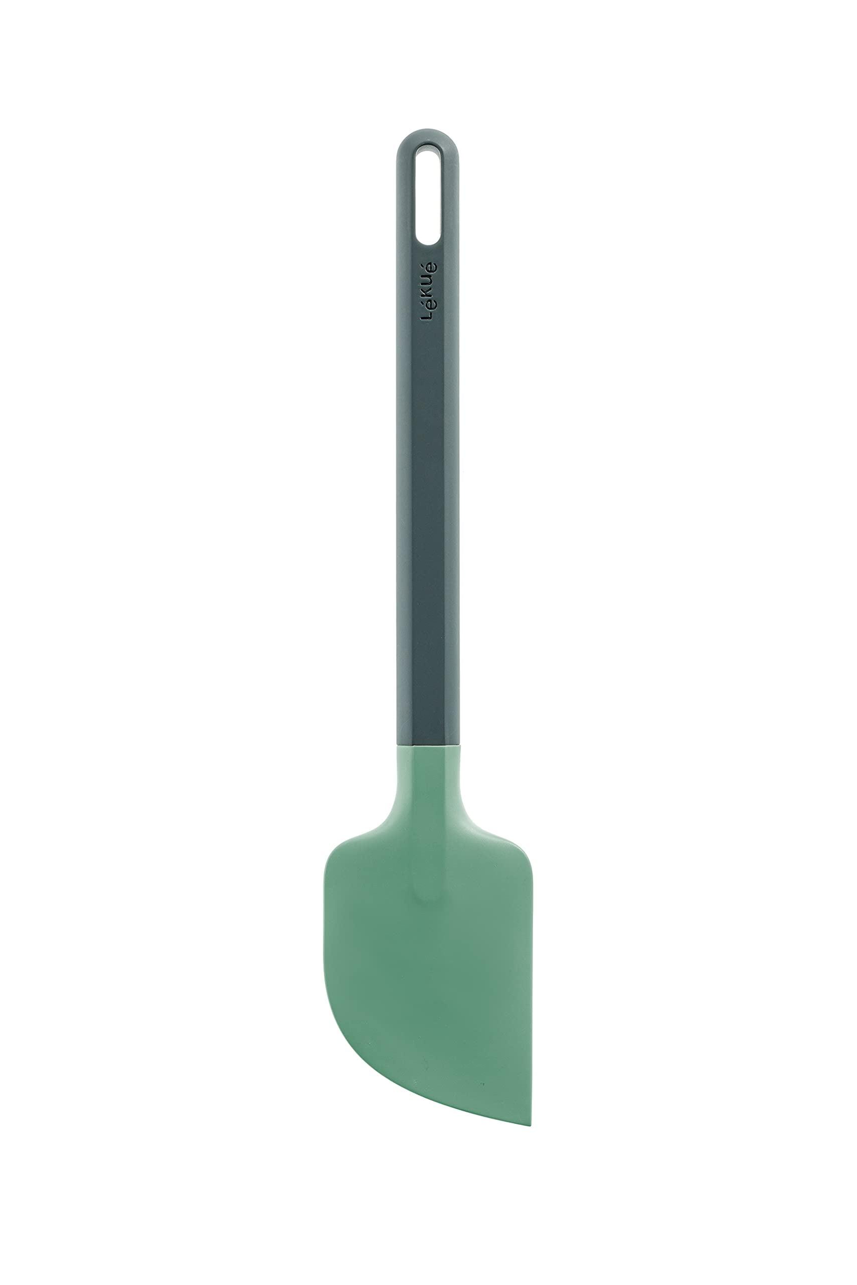 Green Silicone Spatula with ABS Handle, 14"