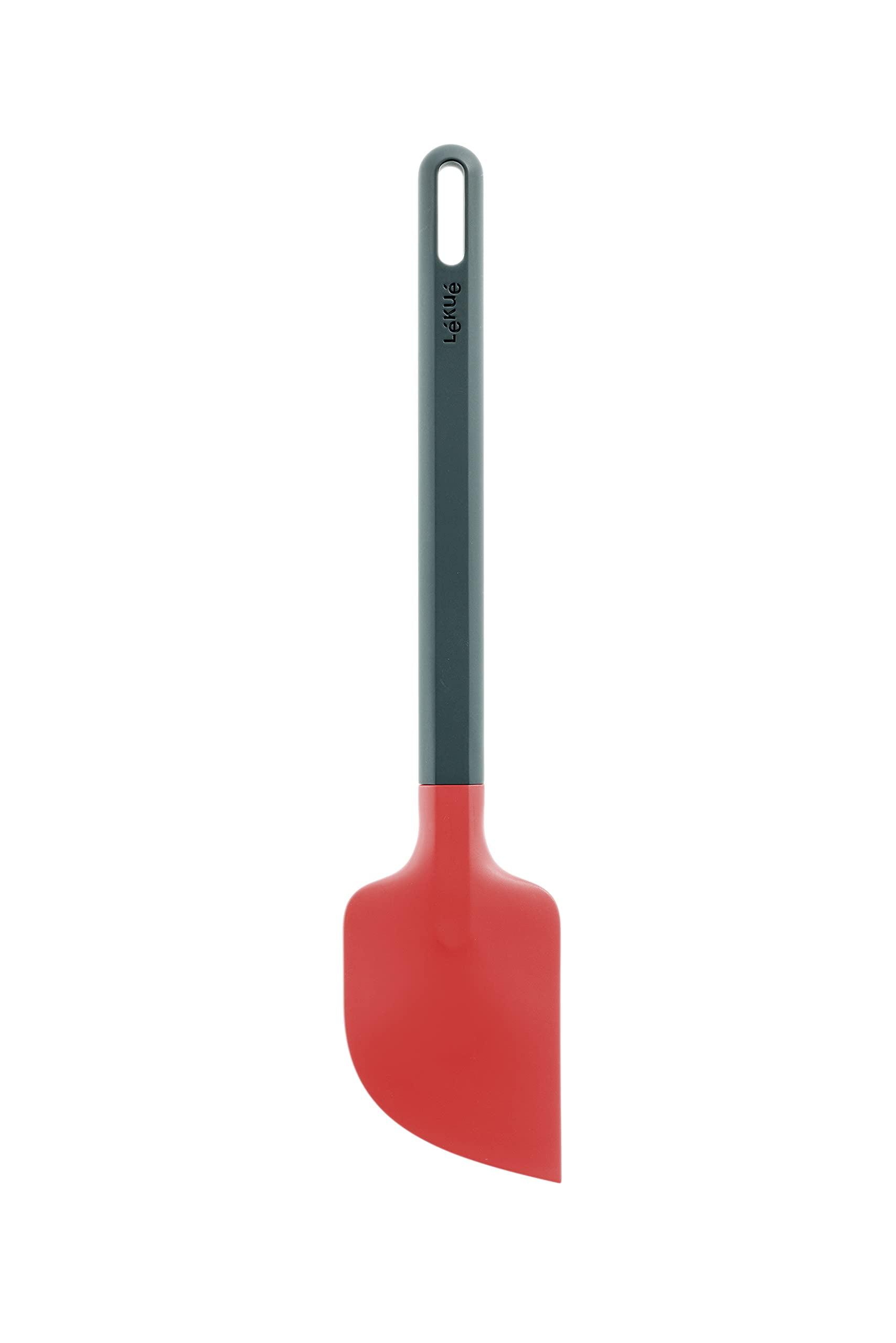 Red Silicone Ergonomic Kitchen Spatula with ABS Handle