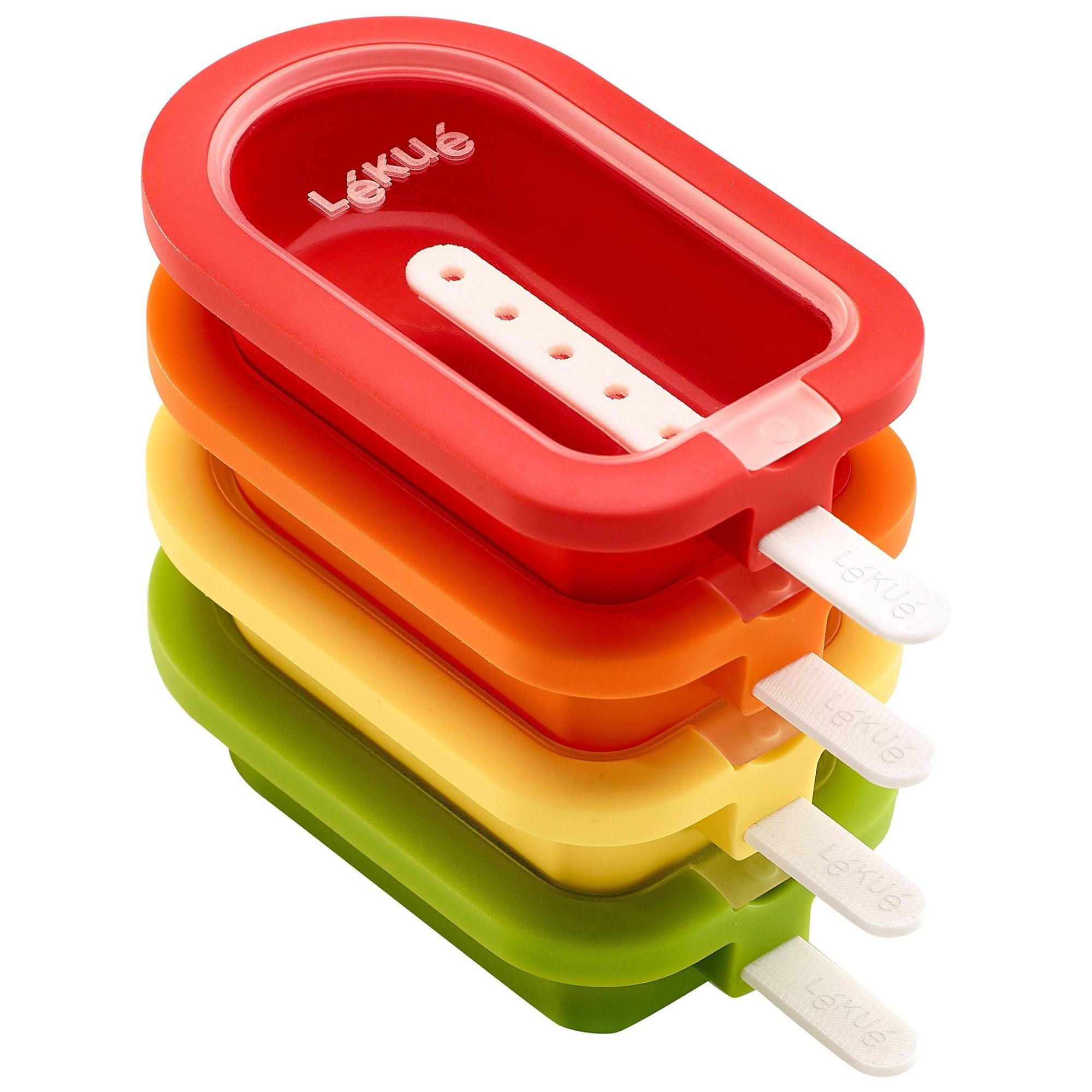 Lekue Stackable Ice Lollipop Molds, Set of 4, Multicolor