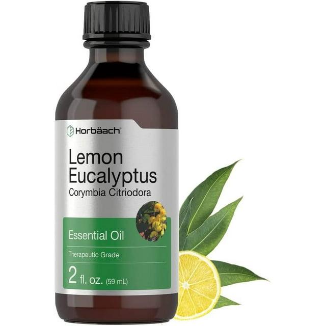 Lemon Eucalyptus Oil | 2 oz | Natural, Undiluted, GC/MS Tested | by Horbaach