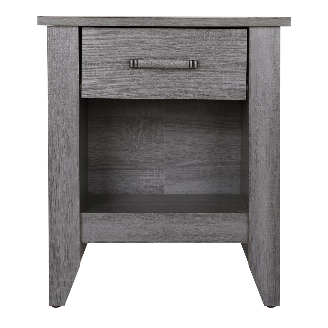 Lennox 24" Gray Wood 1-Drawer Nightstand