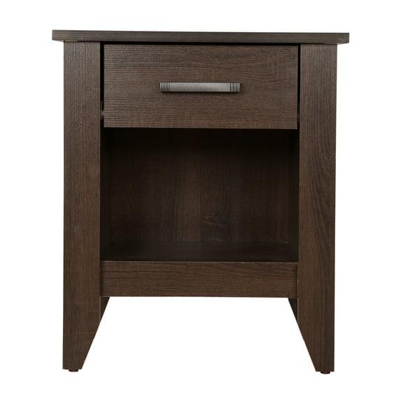Passion Furniture Lennox 1-Drawer Wenge Nightstand (24 in. H x 21 in. W x 18 in. D)