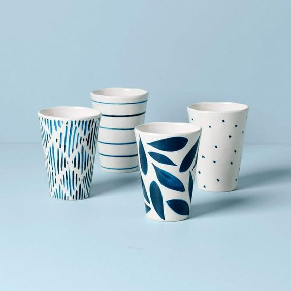 Lenox Blue Bay Melamine Blue Bay 4 Piece Melamine Assorted Tumbler Set