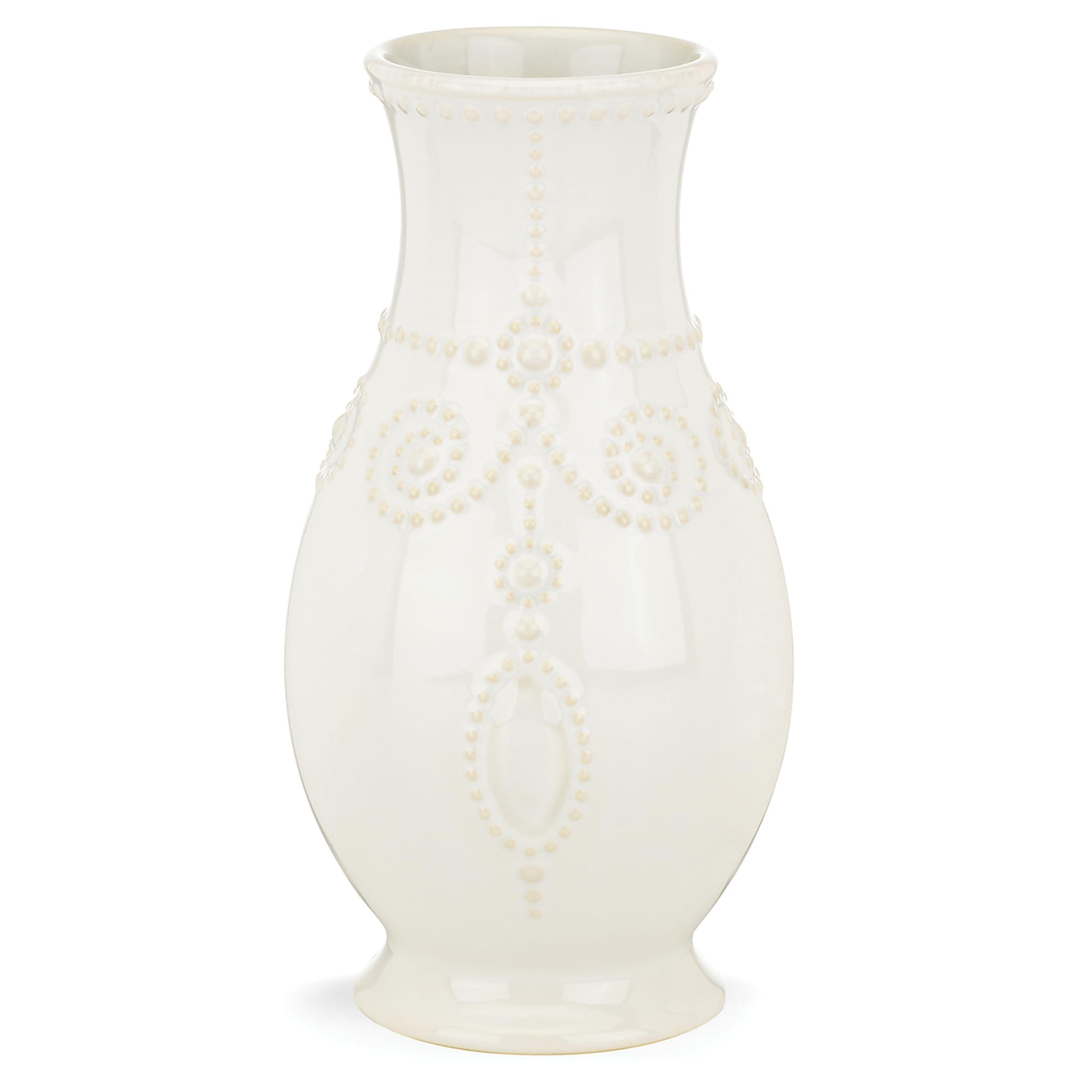 Lenox French Perle Giftware White 8" Fluted Vase