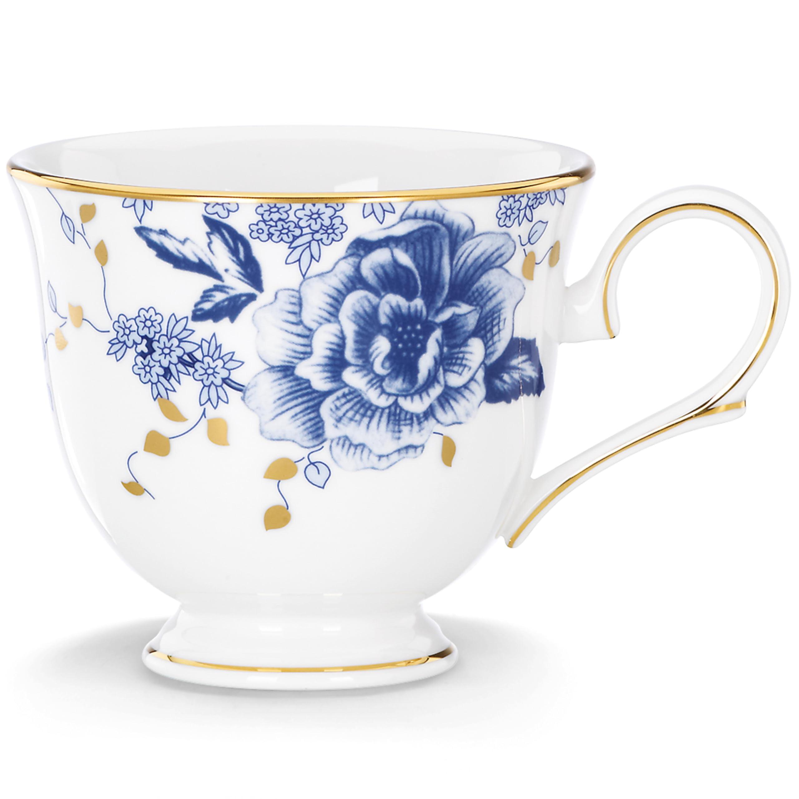 Lenox Garden Grove White Bone China Teacup with Gold Accents