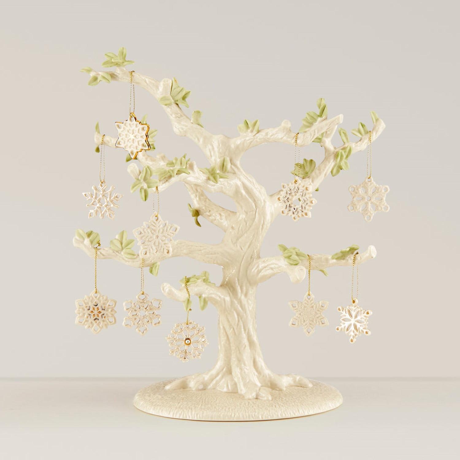 ORNAMENT TREES Snowflake 10 Piece Ornament & Tree Set