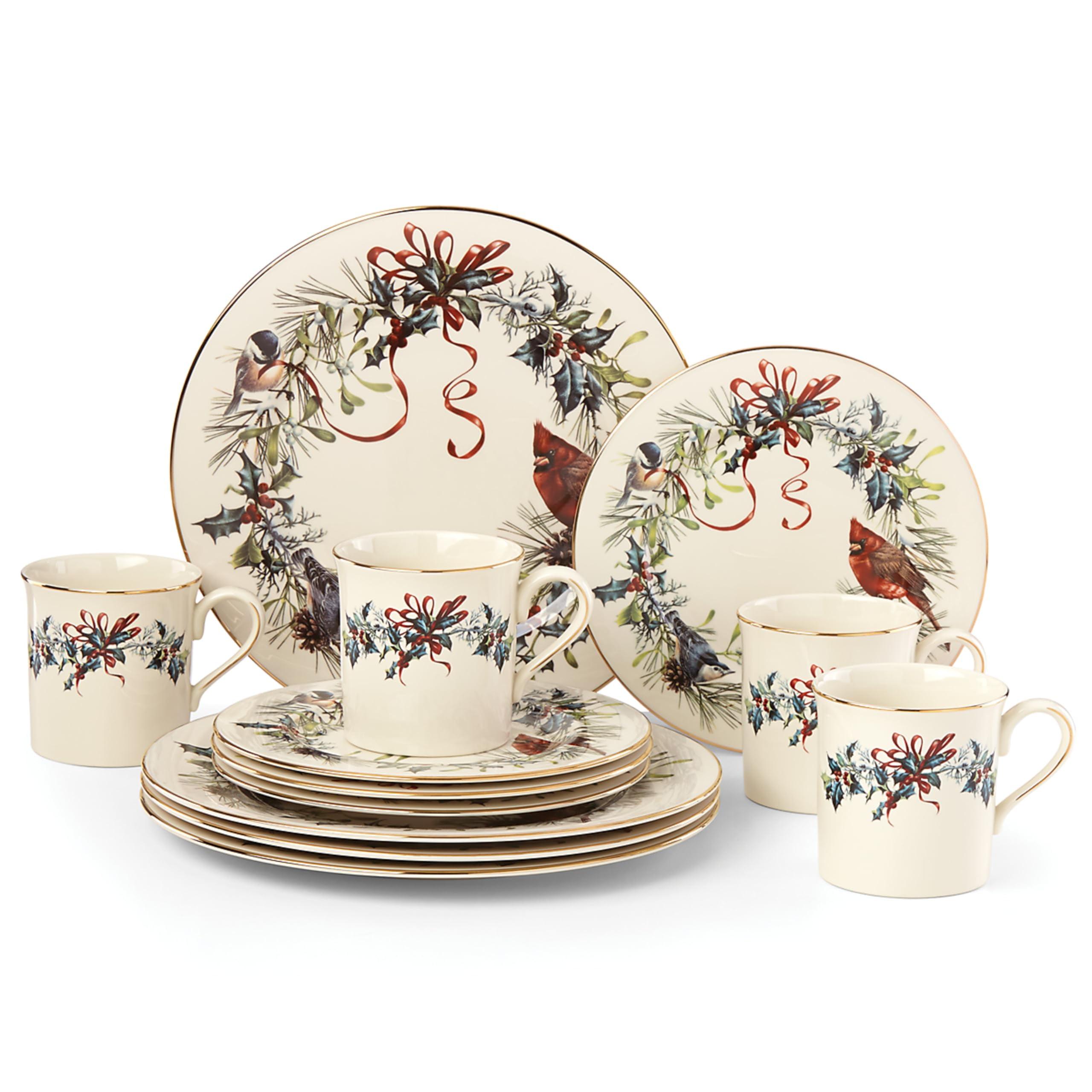 Lenox 6122055 Winter Greetings 12-Piece Dinnerware Set