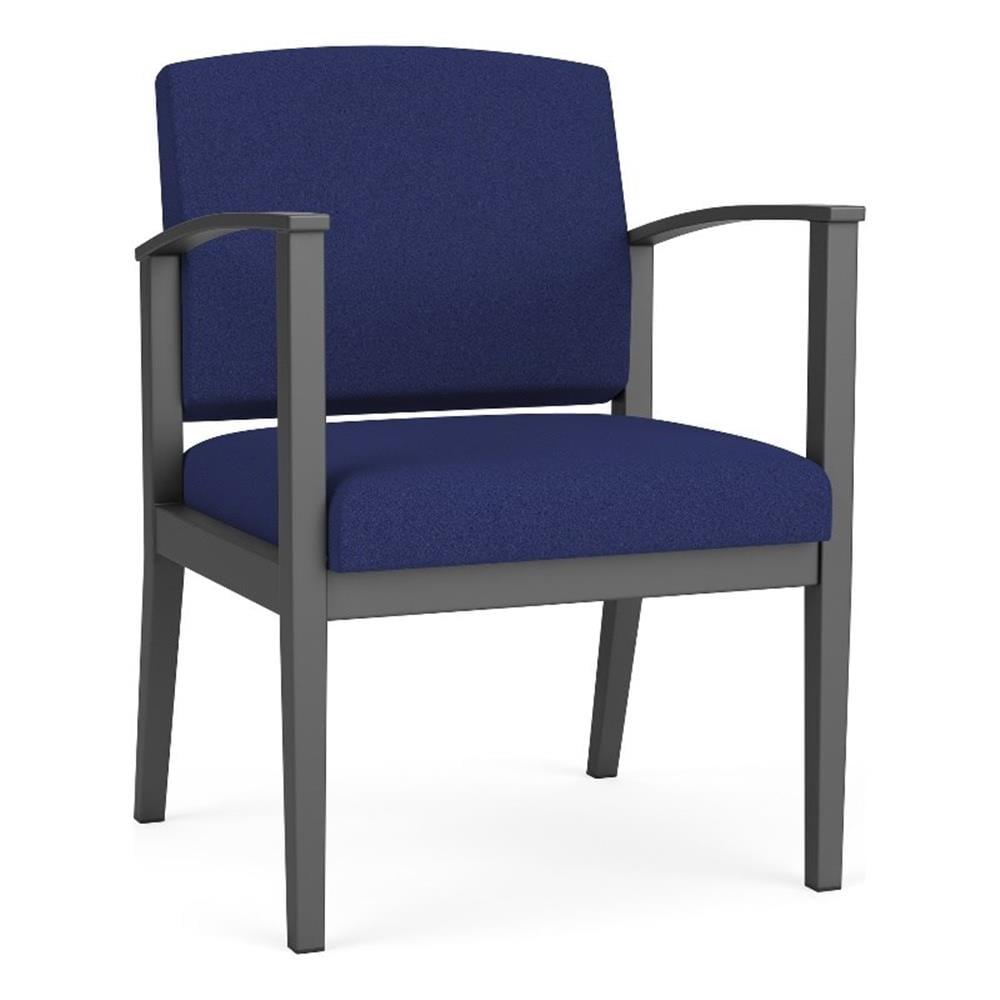 Amherst Charcoal Steel Guest Chair with Cobalt Upholstery