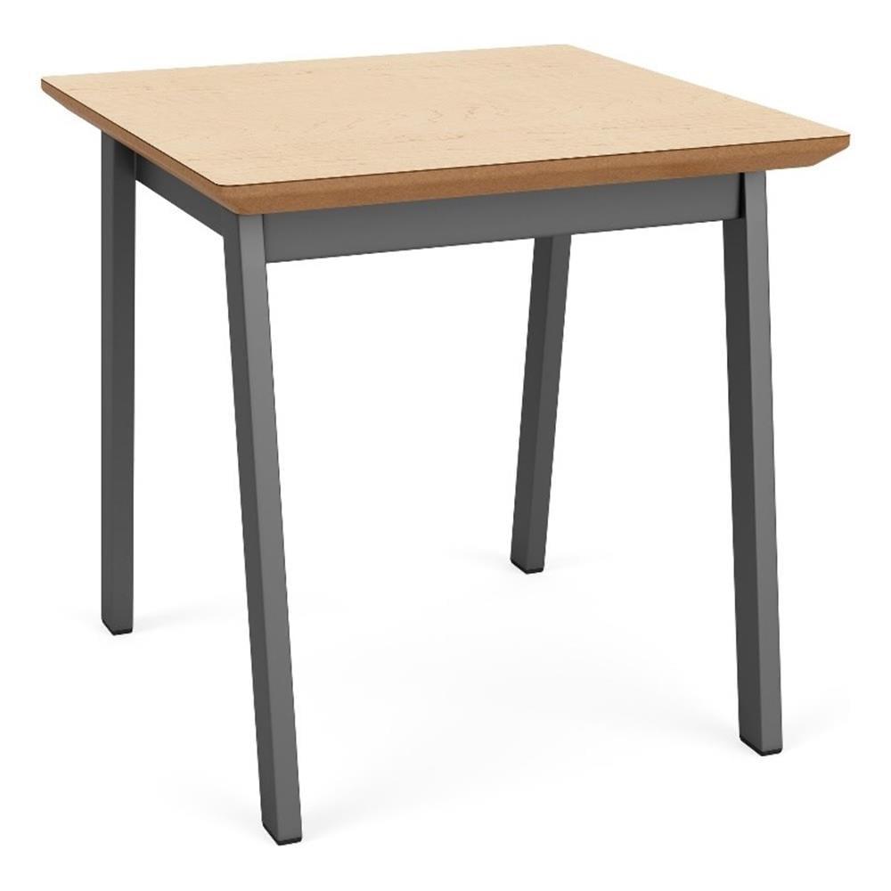 Newport Waiting Reception End Table Metal Frame 20x20" High Pressure Laminate Top