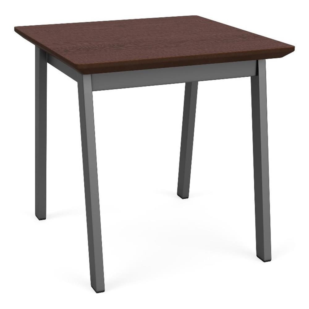 Newport Waiting Reception End Table Metal Frame 20x20" High Pressure Laminate Top