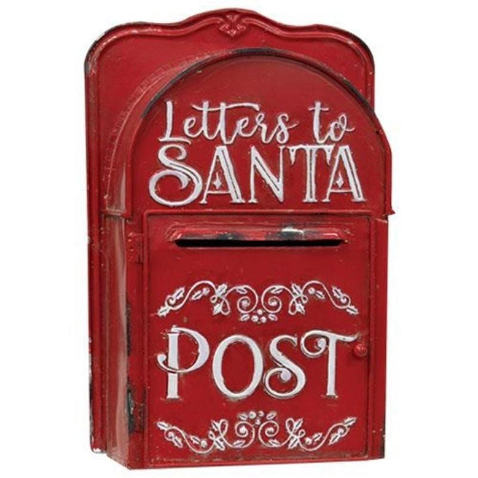 Red Metal Vintage Letters to Santa Post Box