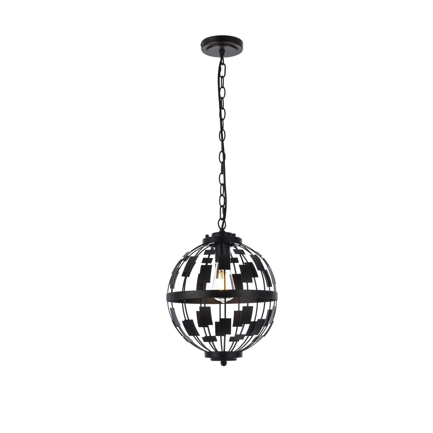 Elegant Lighting Levante 1 light pendant in black