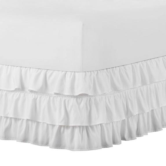 Levinsohn Textile Company Belles & Whistles 3-Tiered Ruffle 15" Drop Bed Skirt, Twin King