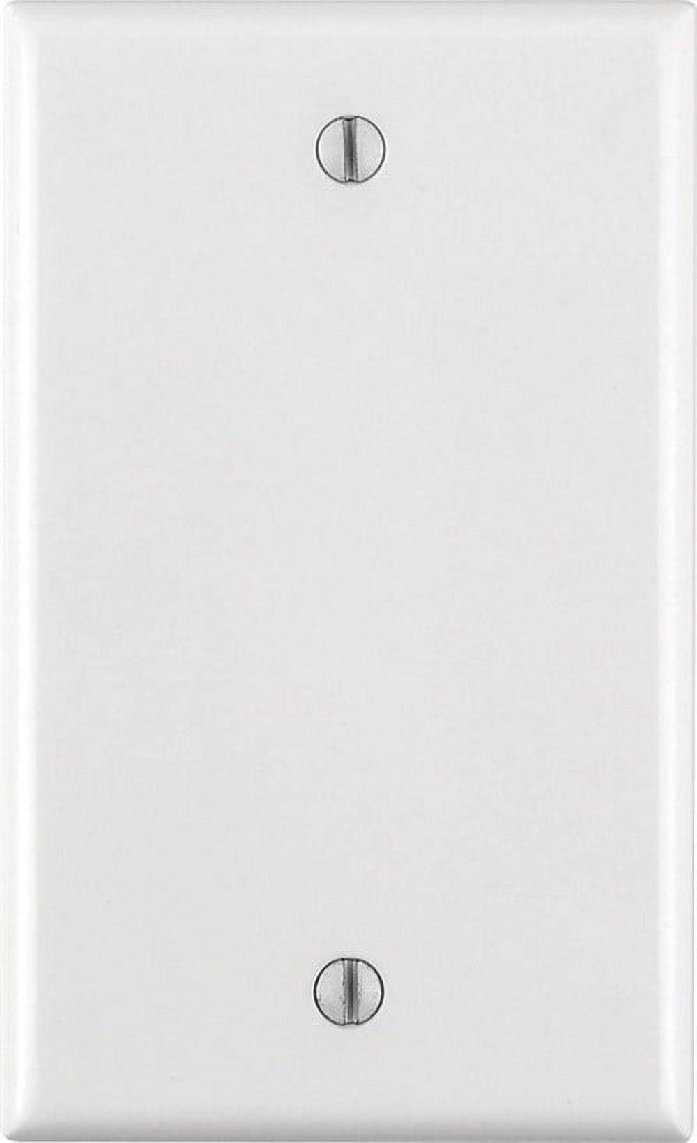 White Single Gang Thermoset Blank Faceplate