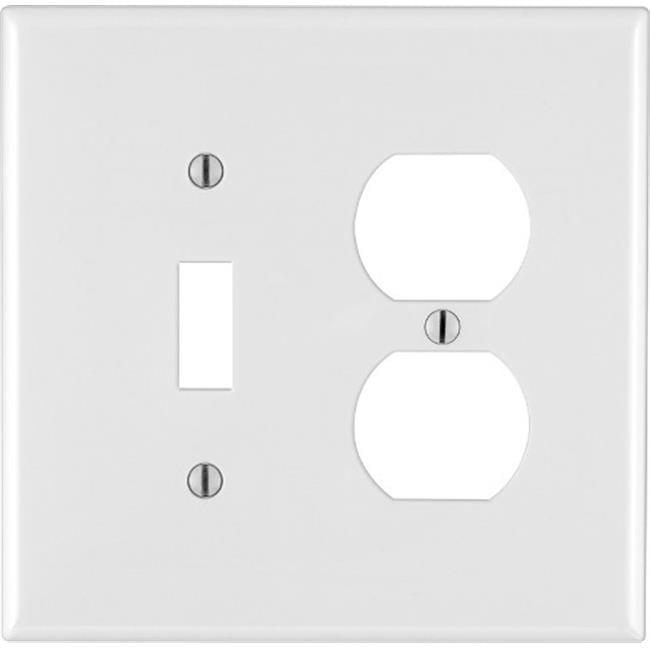 White Midway 2-Gang Thermoplastic Nylon Wall Plate