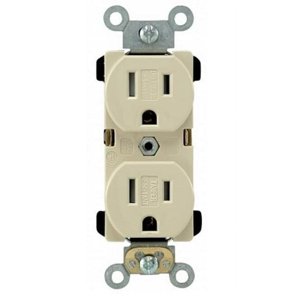 Leviton 15 amps 125 V Duplex Ivory Outlet 5-15R 1 pk