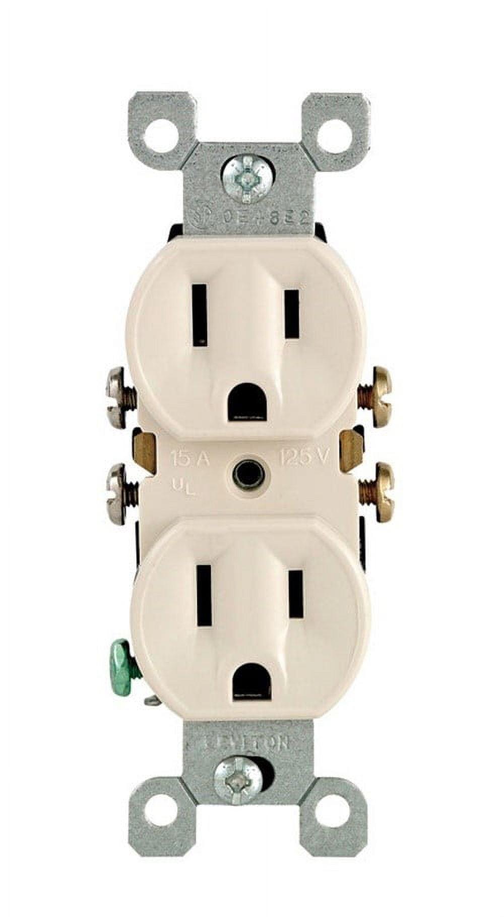 Leviton  15 amps 125 volt Light Almond  Outlet  5-15R  10 pk