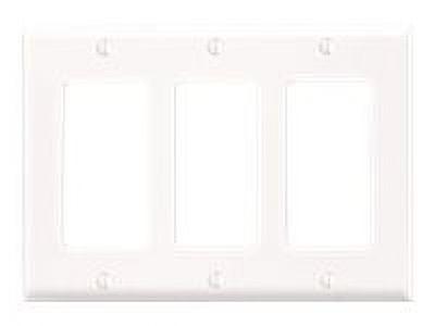 White Thermoplastic Nylon 3-Gang Mounting Plate