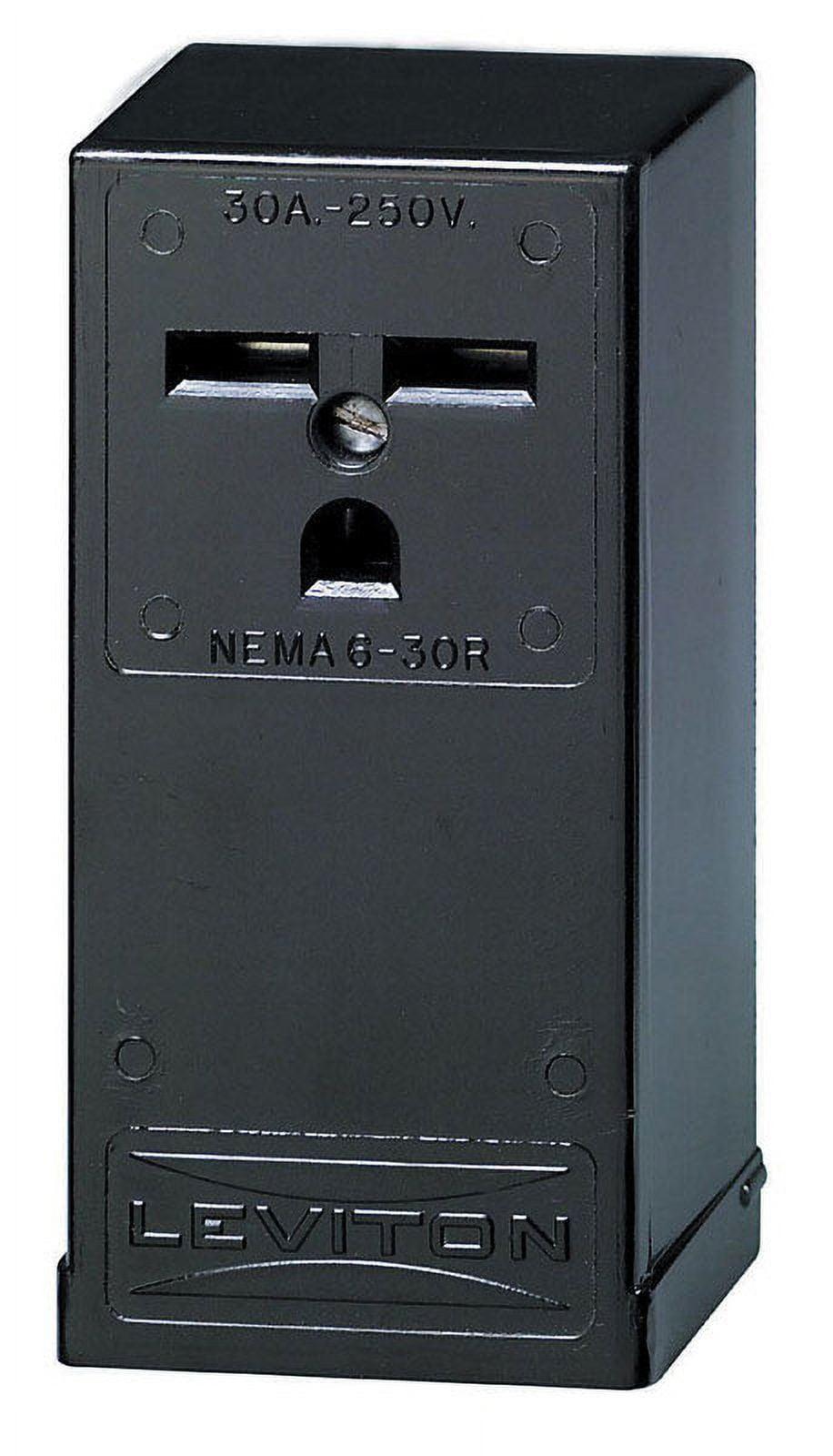 Leviton Black 30A Surface Mount Tamper Resistant Outlet