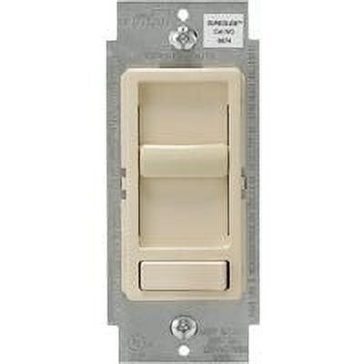 Leviton 6674-P0T SureSlide Universal 150-Watt LED and CFL/600-Watt Incandescent Dimmer, Light Almond