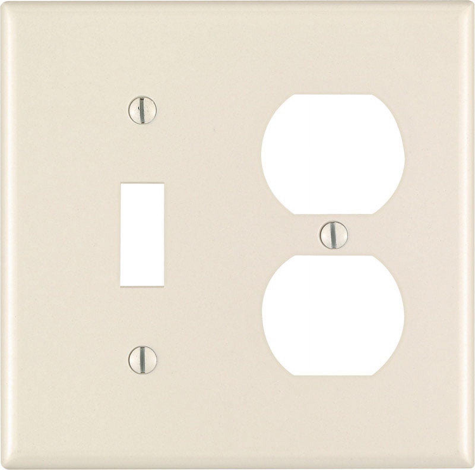 Leviton Light Almond 2-Gang 1-Toggle 1-Duplex Wall Plate