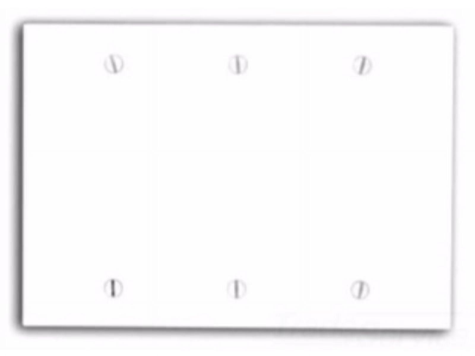 White 3-Gang Thermoset Blank Wallplate